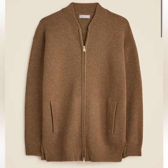 J crew Full-zip flight sweater-jacket